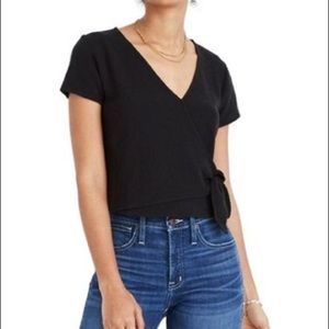 Madewell Texture & Thread Wrap Top